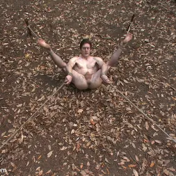 Dirk Wakefield in 'Kink Men' Bi stud bound and edged in the forrest (Thumbnail 3)