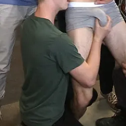 Rob Yaeger in 'Kink Men' Horny crowd jumps on a ripped stud in a skate shop (Thumbnail 11)