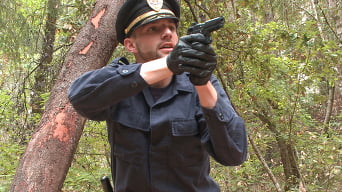 Jimmy Bullet in 'Officer Bullet - Ass fucked and edged in the middle of the woods'