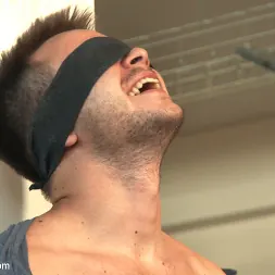 James Riker in 'Kink Men' Straight stud's huge uncut cock edged by two guys for the first time (Thumbnail 11)