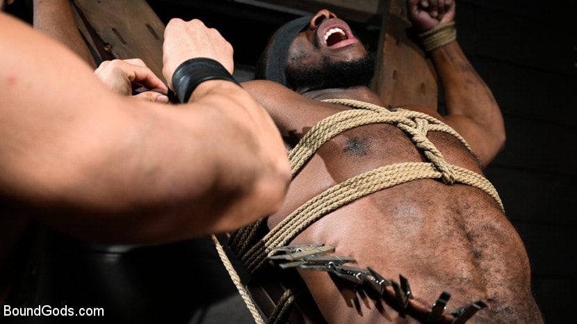 Kink Men 'Fresh Muscle: Leather Clad Arad Winwin Punishes Newcomer Parker Payne' starring Arad Winwin (Photo 4)