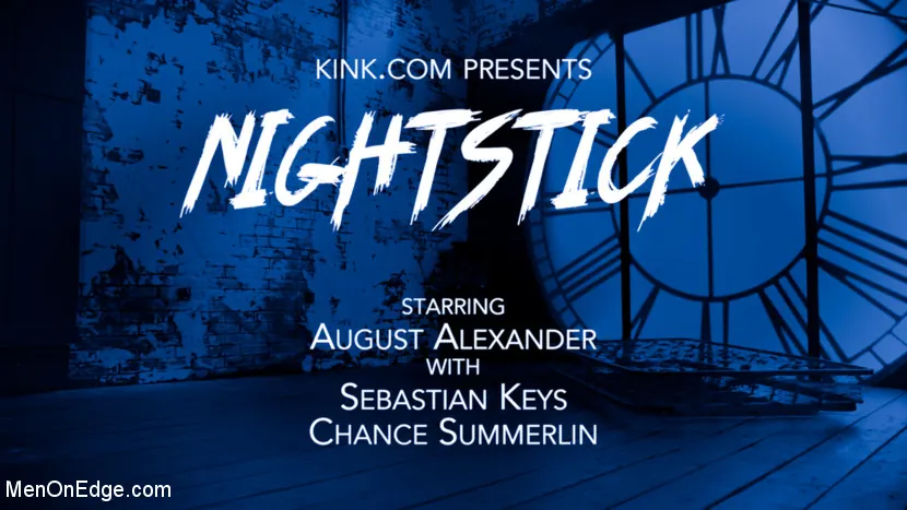 Kink Men 'Nightstick: Thick Uncut Rookie Cop Gets Fucked With His Own Stick' starring August Alexander (Photo 1)