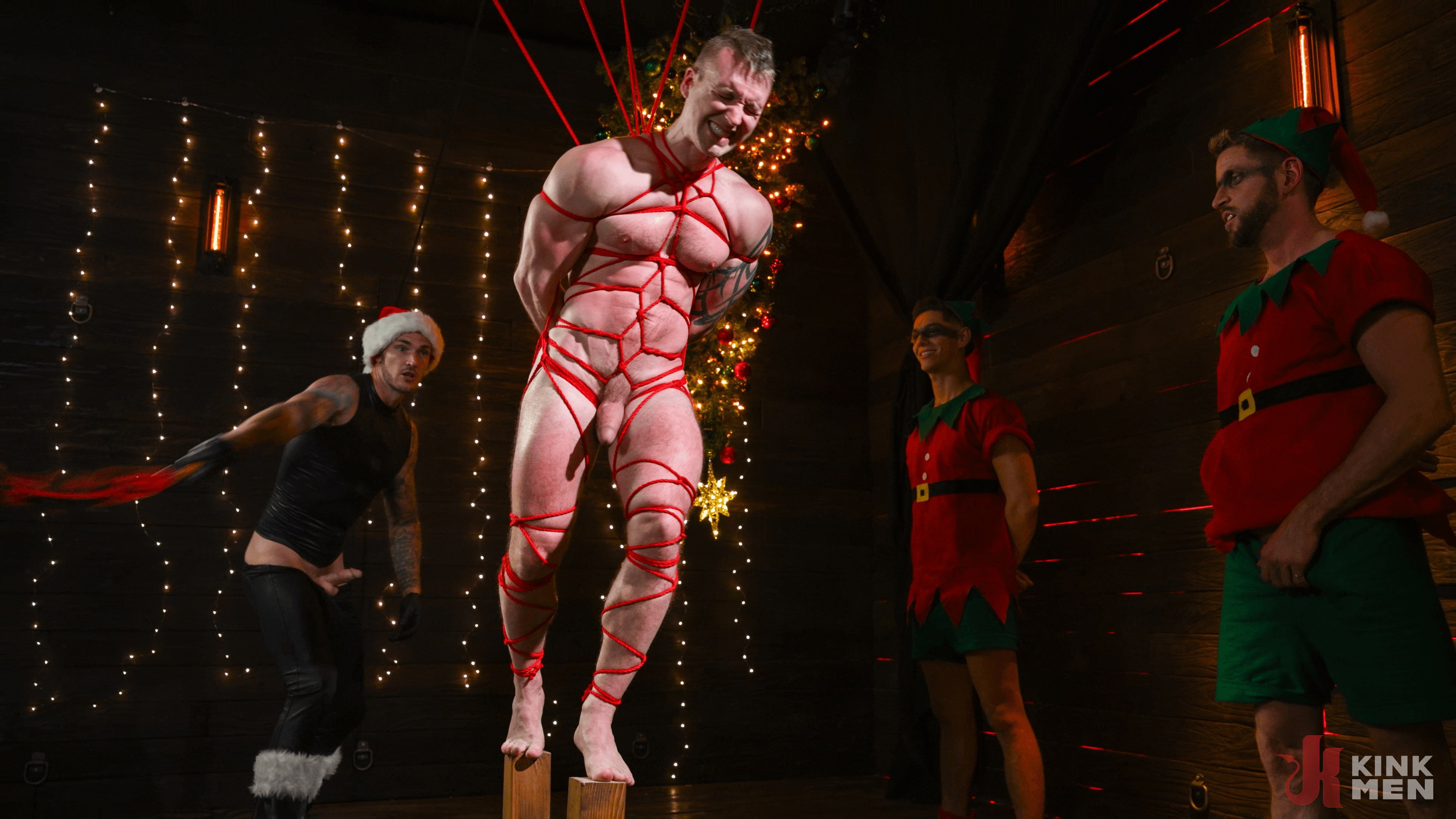 Kink Men 'A Gift For My Stepfather: Master Santa Christian Wilde and his Elves make Baxxx's Dreams Cum True' starring Baxxx (Photo 31)