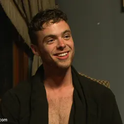 Brandon Moore in 'Kink Men' Horny party goers gangbang and fist a bound stud's ass (Thumbnail 6)