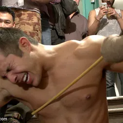 Brock Avery in 'Kink Men' Muscled hunk tormented and gang banged in a stairwell full of horny men (Thumbnail 19)