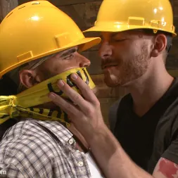 Brock Avery in 'Kink Men' Obnoxious contruction worker gets what he deserved (Thumbnail 1)