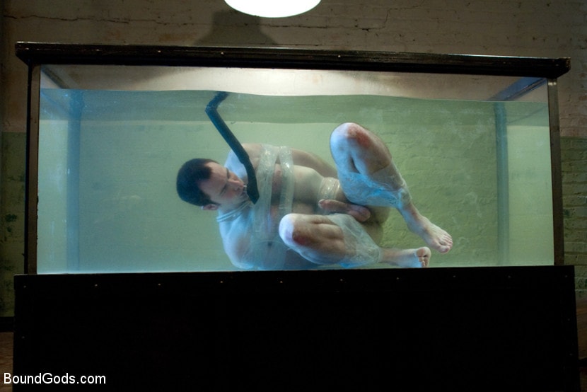 Kink Men 'Bound in the sleepsack, submerged under water and made to cum.' starring CJ Madison (Photo 13)