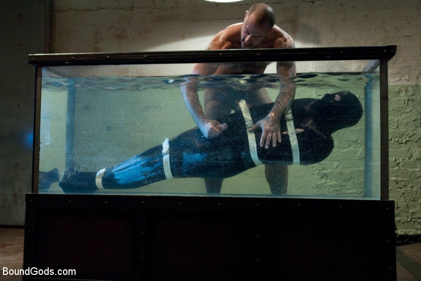 Kink Men 'Bound in the sleepsack, submerged under water and made to cum.' starring CJ Madison (Photo 17)