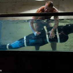 CJ Madison in 'Kink Men' Bound in the sleepsack, submerged under water and made to cum. (Thumbnail 17)