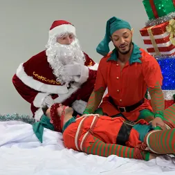 Casey Everett in 'Kink Men' Impish Little Elves: Casey Everett Edged by Santa and his Lil Helper (Thumbnail 2)