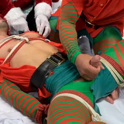 Casey Everett in 'Kink Men' Impish Little Elves: Casey Everett Edged by Santa and his Lil Helper (Thumbnail 3)