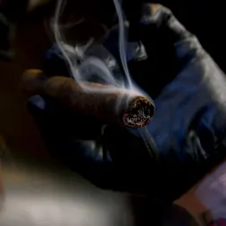 Chance Summerlin in 'Kink Men' Muscular Leather Daddy Smokes Cigars and Brutally Fucks Submissive Boy (Thumbnail 2)