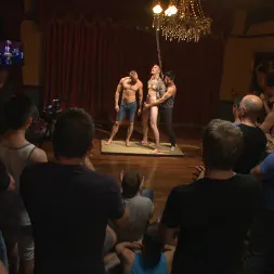 Christian Wilde in 'Kink Men' Edged in front of a live audience Christian Wilde blows a massive load (Thumbnail 9)