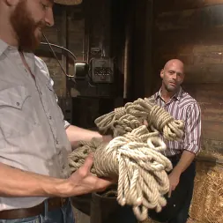 Coby Mitchell in 'Kink Men' Hot cowboy tied up for the first time and shoots a load onto his face! (Thumbnail 2)