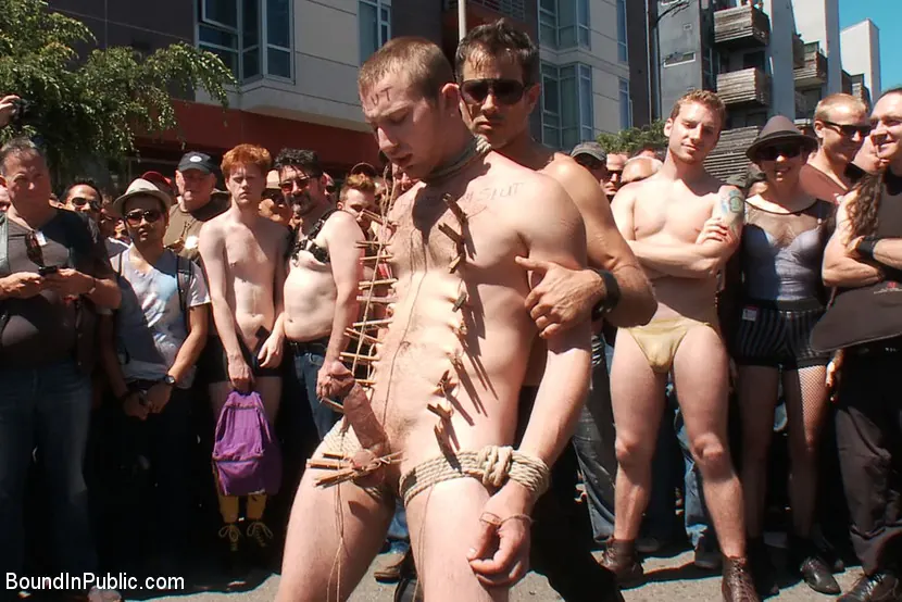 Kink Men '- Naked, Tied up, Zippered, Humiliated in Public' starring Cody Allen (Photo 9)