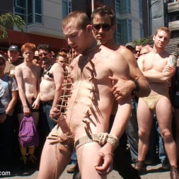 Cody Allen in 'Kink Men' - Naked, Tied up, Zippered, Humiliated in Public (Thumbnail 9)