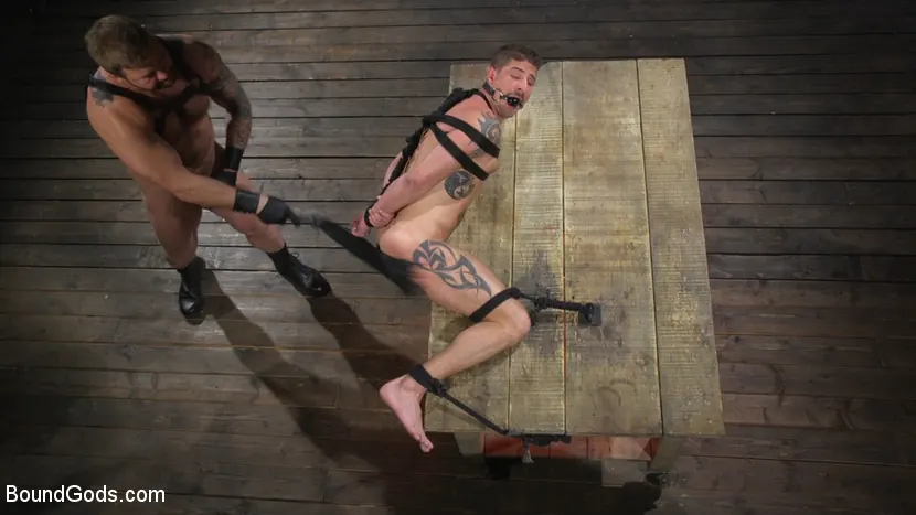 Kink Men 'Newcomer Sean Maygers Gets Bound and Fucked By Huge Stud Colby Jansen' starring Colby Jansen (Photo 12)