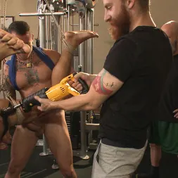 Connor Maguire in 'Kink Men' Connor Maguire's Gym Slave Takes on a Weight Room Full of Cocks (Thumbnail 12)