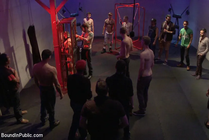 Kink Men 'Horny crowd gang bangs a young stud at the playspace of Mr S Leather' starring Dayton O'Connor (Photo 14)