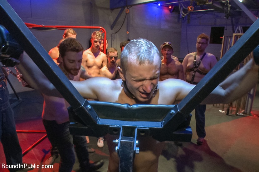 Kink Men 'Horny crowd gang bangs a young stud at the playspace of Mr S Leather' starring Dayton O'Connor (Photo 17)