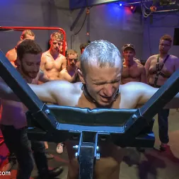 Dayton O'Connor in 'Kink Men' Horny crowd gang bangs a young stud at the playspace of Mr S Leather (Thumbnail 17)