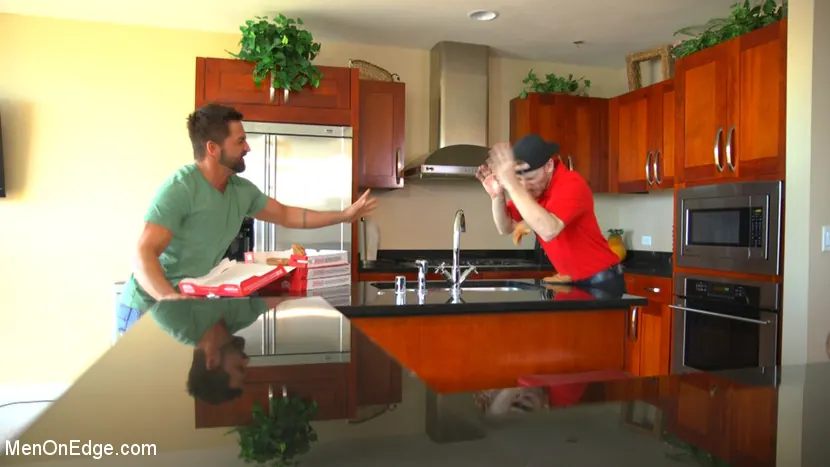 Kink Men 'Delivery Gone Wrong - Uncut Stud Gets Edged By the Pizza Delivery Guy' starring Dominic Pacifico (Photo 1)