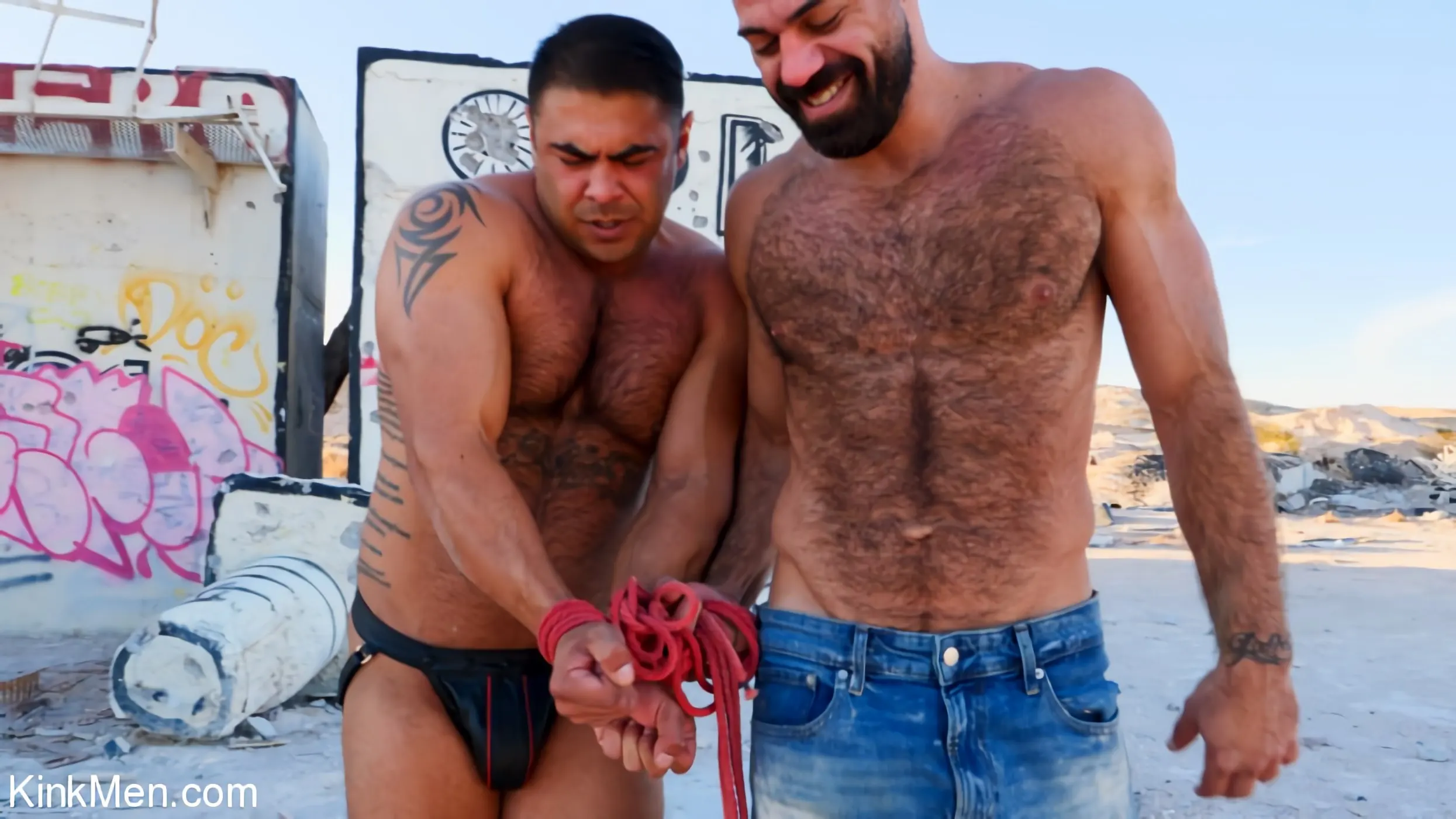 Kink Men 'Desert Captive: Ricky Larkin Fucks Draven Navarro Raw' starring Draven Navarro (Photo 2)
