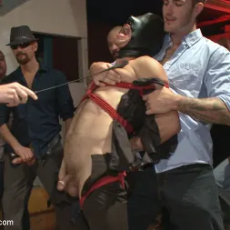 Dylan Strokes in 'Kink Men' Bar Slut Gang Fucked and Covered in the Crowd's Cum (Thumbnail 18)