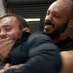 Dylan Strokes in 'Kink Men' Muscled mechanic, bound, fucked from both ends, and doused with cum (Thumbnail 3)
