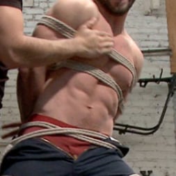 Dylan Strokes in 'Kink Men' Muscled mechanic, bound, fucked from both ends, and doused with cum (Thumbnail 9)