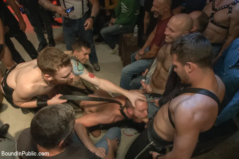 Kink Men 'Southern stud gets fucked and showered with cum in front of 100 men!' starring Hayden Richards (Photo 6)