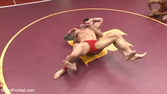 Hugh Hunter in 'Muscle on Muscle: Live Tag Team Oil Match Between 4 Ripped Hunks!'