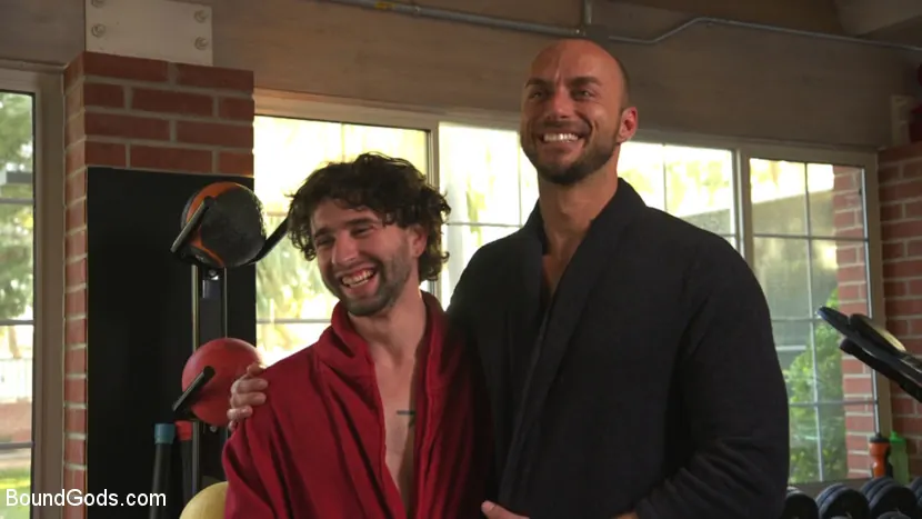 Kink Men 'Bound gym whore gets the cum fucked right out of his uncut cock' starring Jackson Fillmore (Photo 15)