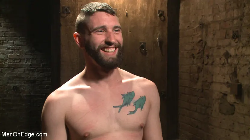 Kink Men 'Suspended in a center split, helpless uncut stud blows a huge load!' starring Jackson Fillmore (Photo 11)