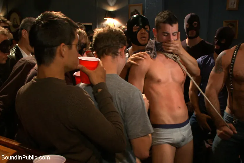 Kink Men 'Captured stud is being used in a bar full of horny masked men' starring Jake Steel (Photo 6)