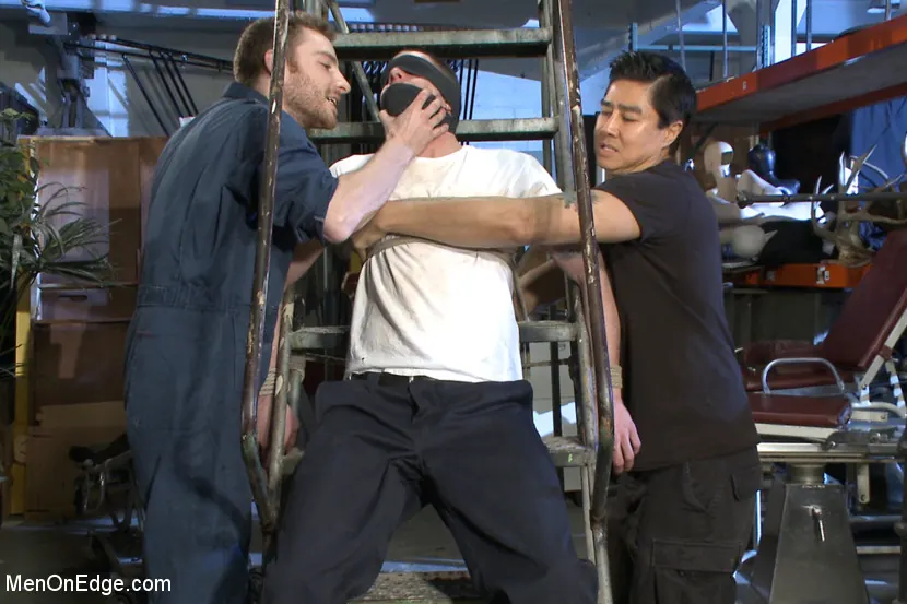 Kink Men 'Straight stud with a giant cock relentlessly edged against his will' starring Jay Rising (Photo 2)