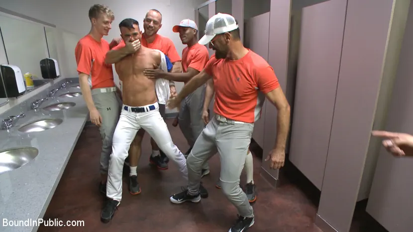 Kink Men 'Pitcher becomes catcher - Bound stud takes a baseball bat up his ass!' starring Jessie Colter (Photo 2)