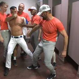 Jessie Colter in 'Kink Men' Pitcher becomes catcher - Bound stud takes a baseball bat up his ass! (Thumbnail 2)