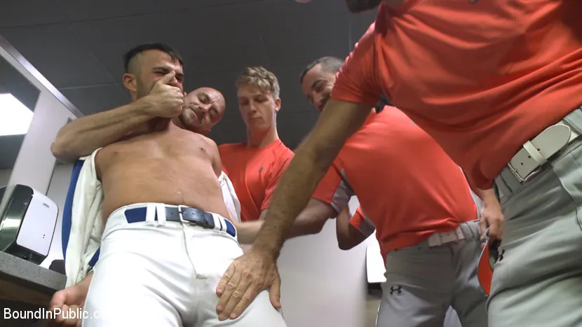 Kink Men 'Pitcher becomes catcher - Bound stud takes a baseball bat up his ass!' starring Jessie Colter (Photo 9)