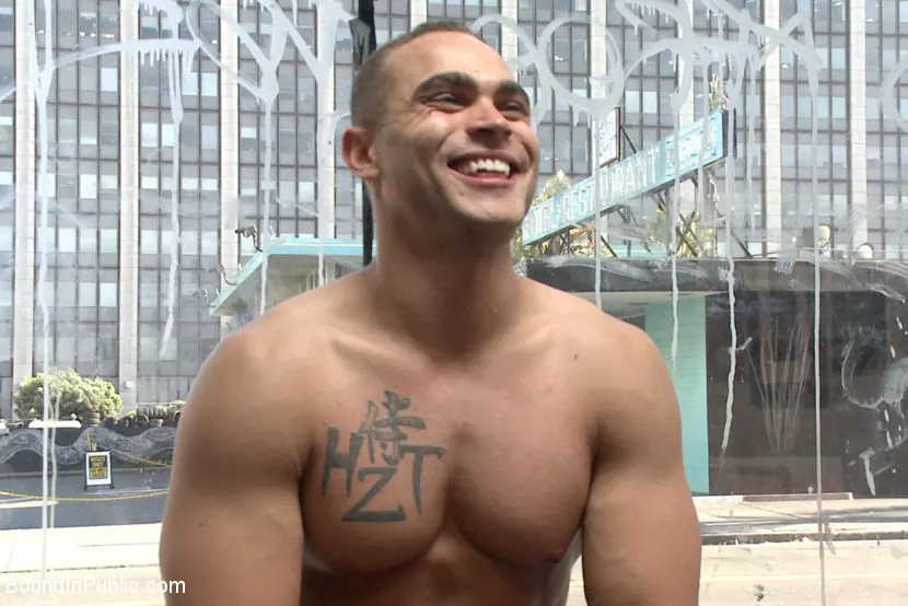 Kink Men 'Ripped, muscled stud gang fucked by horny dudes and smothered with feet' starring Jessie Colter (Photo 7)