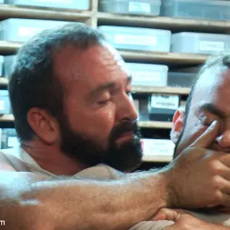 Josh West in 'Kink Men' Motor oil bondage fuck in the metal shop (Thumbnail 1)