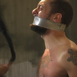 Kaden Alexander in 'Kink Men' Hairy tape-slave worships Master Kaden's uncut cock (Thumbnail 7)