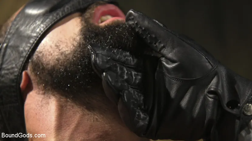 Kink Men 'Hairy tape-slave worships Master Kaden's uncut cock' starring Kaden Alexander (Photo 10)