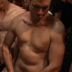 Kirk Cummings in 'Kink Men' is beaten, humiliated and fucked in a crowded bar (Thumbnail 19)
