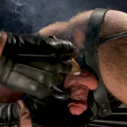 Kristofer Weston in 'Kink Men' ASH PIGS: Cigar Smoking Leather Daddy Breaks in His Hairy Muscle Slave (Thumbnail 9)