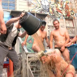 Leon Fox in 'Kink Men' Pissed off landlord gangfucked into submission by horny party goers (Thumbnail 7)