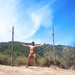 Logan Vaughn in 'Kink Men' Captured straight jock gets his tight ass violated in the deep woods (Thumbnail 11)