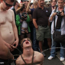 Master Avery in 'Kink Men' Noah Brooks is dragged through the streets, bound, beaten and pissed o (Thumbnail 7)