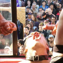 Master Avery in 'Kink Men' Noah Brooks is dragged through the streets, bound, beaten and pissed o (Thumbnail 17)