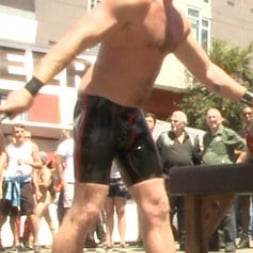 Mitch Vaughn in 'Kink Men' Bound hunk publicly tormented and gang fucked for his first Dore Alley (Thumbnail 10)